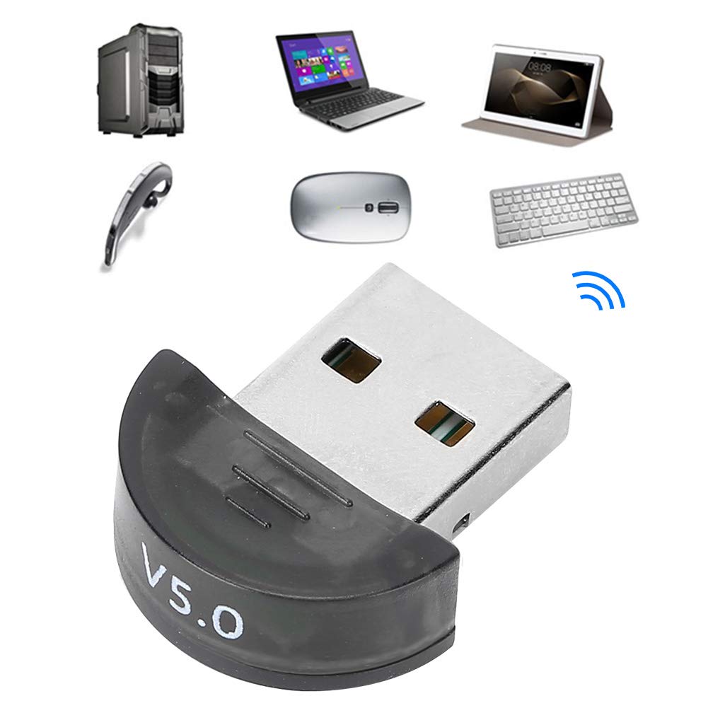 USB Bluetooth Adapter for PC - Mini Wireless Bluetooth 5.0 Dongle with 20M Long Range, High-Speed Data Transfer for Windows 10/11 Laptop & Desktop - Perfect for Wireless Headphones, Keyboards, Mice & Gaming Controllers