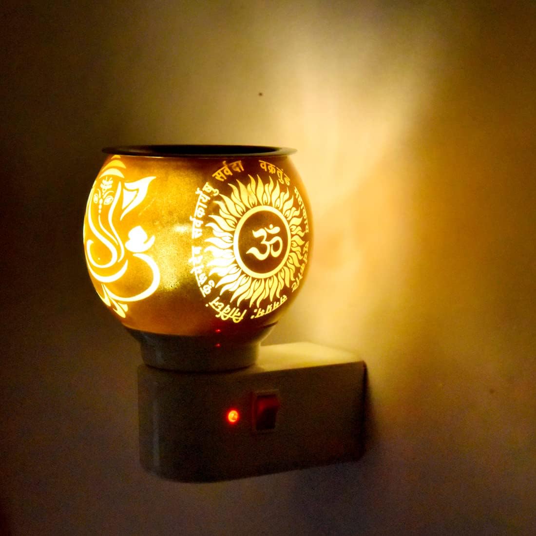 SPOCKY DECOR Ceramic Aroma Diffuser & Night Light - Essential Oil Warmer with On/Off Switch, Multi-Functional Camphor Burner for Home Fragrance | Perfect for Bedroom, Yoga Studio & Relaxation Spaces