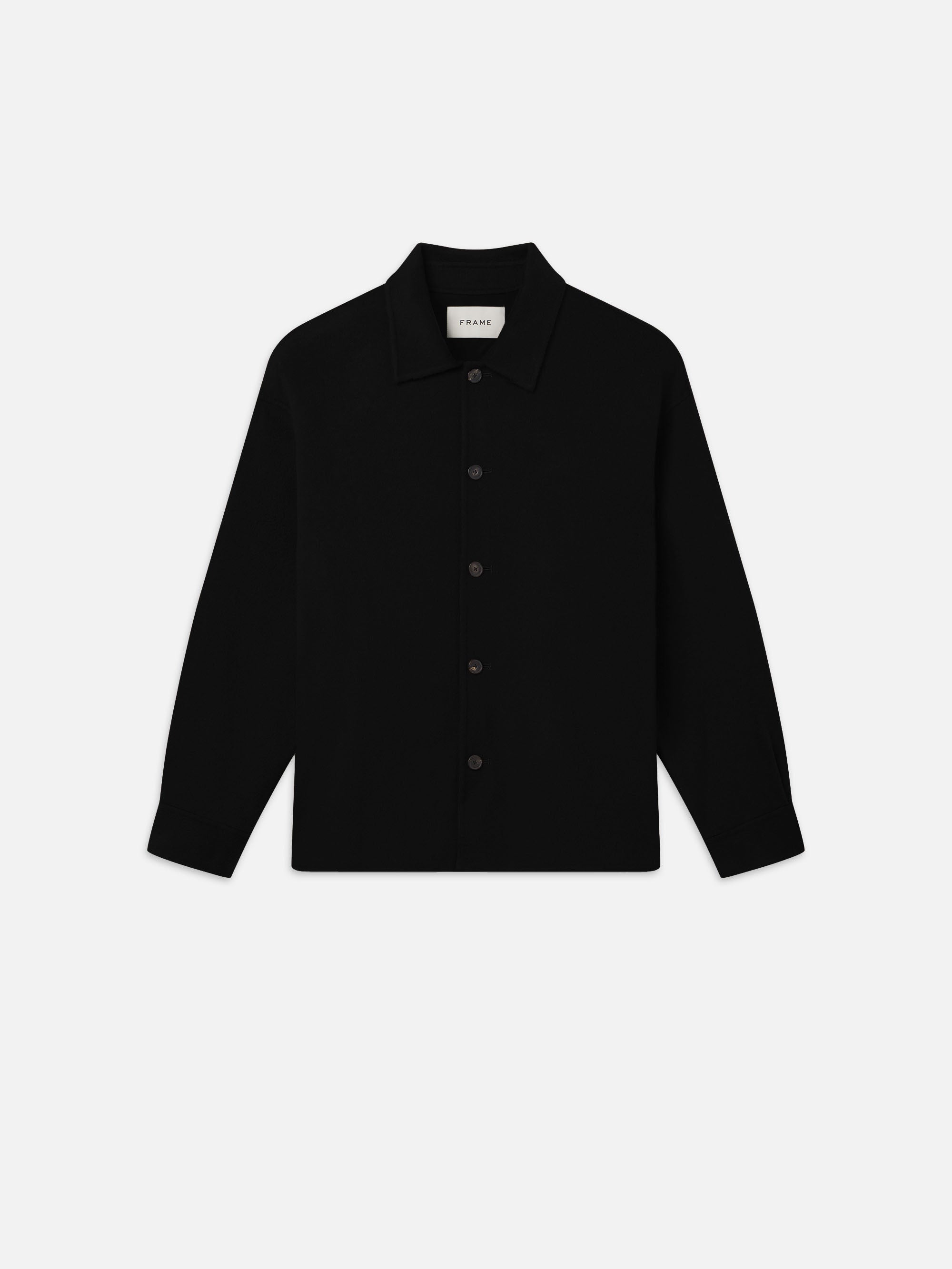 Double Face Shirt Jacket for Men & Women - Lightweight Black Casual Jacket for Spring & Fall - Perfect for Outdoor Activities, Travel and Layering