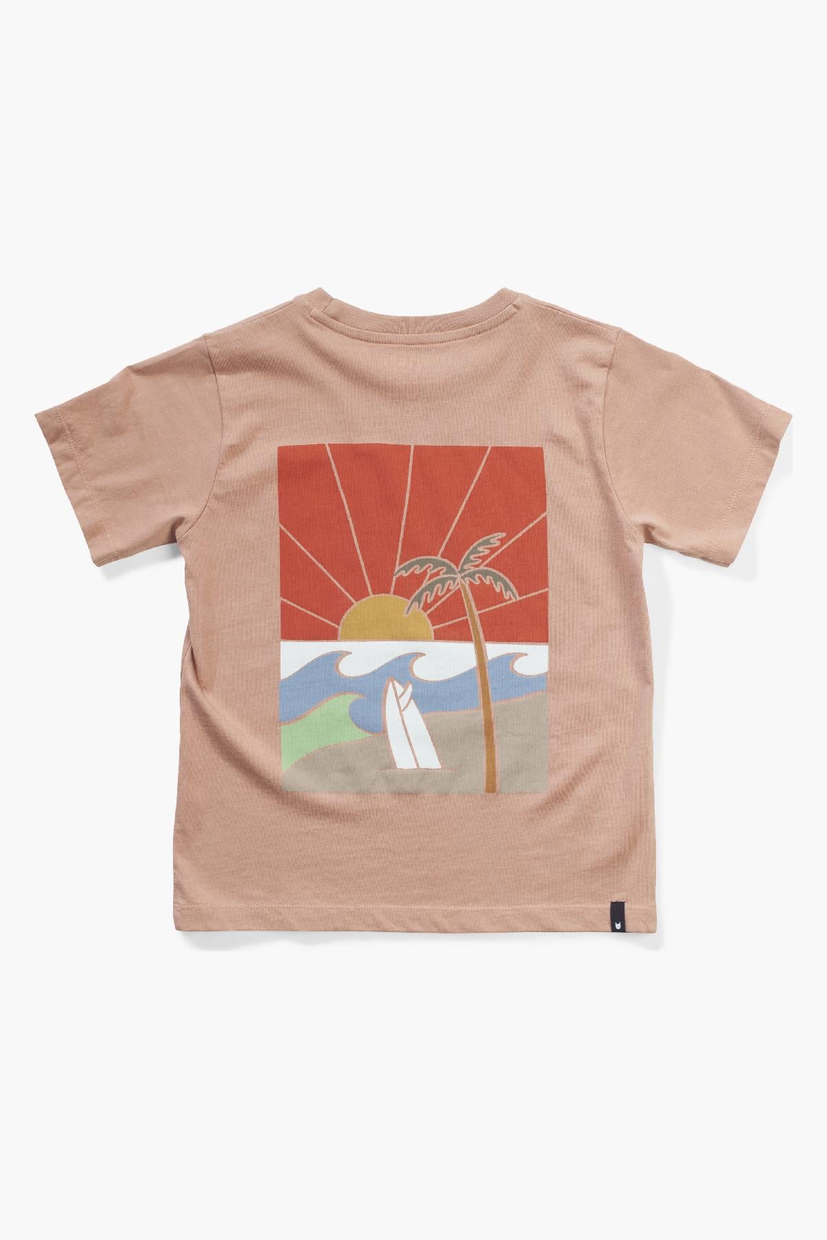 Boys T-Shirt | Munster Kids Sunset Fawn Graphic Tee | Soft Cotton Short Sleeve Shirt for Boys | Perfect for School, Playdates & Casual Outings