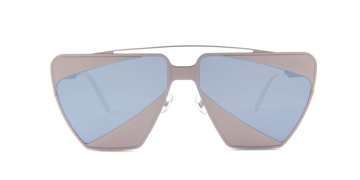 Irresistor Aero Silver/Blue Lens Mirror Sunglasses - Polarized UV Protection for Men & Women - Perfect for Driving, Beach, and Outdoor Activities