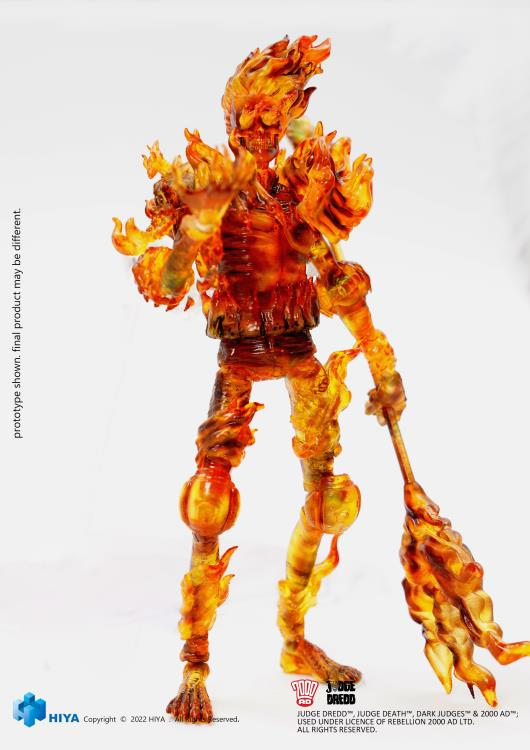 1/18 Scale HIYA 4-Inch Action Figure - Exquisite Mini Series Judge Dredd Judge Fire - Collectible Model for Display & Diorama Scenes