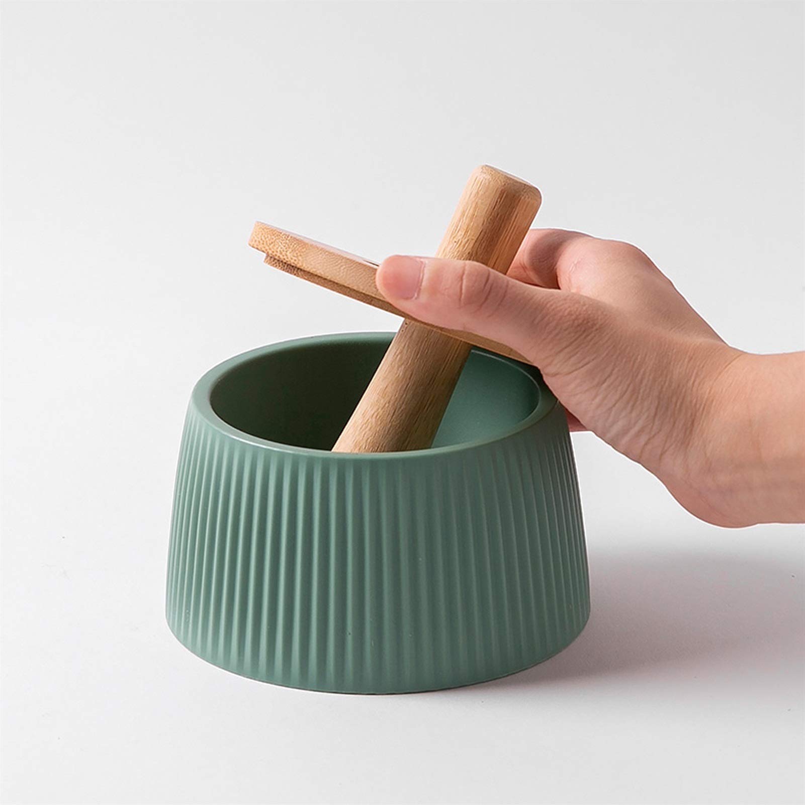 Premium PP Mortar and Pestle Set - Manual Spice Grinder & Herb Crusher for Kitchen - Perfect for Grinding Spices, Making Pesto, Crushing Herbs & Creating Fresh Powders - Ideal for Cooking, Baking & Herbal Medicine Preparation