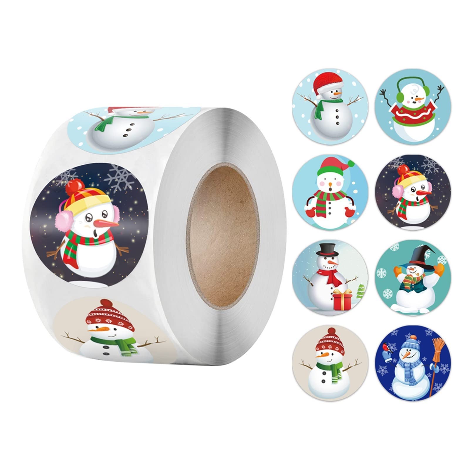 MIAOMSI 3 Rolls 500pcs Christmas Stickers - Holiday Thank You Seals, Scrapbooking Labels & Festive Decorations for Gifts, Cards, Envelopes (QY712-500pcs) - Perfect for DIY Crafts, Party Favors & Seasonal Packaging