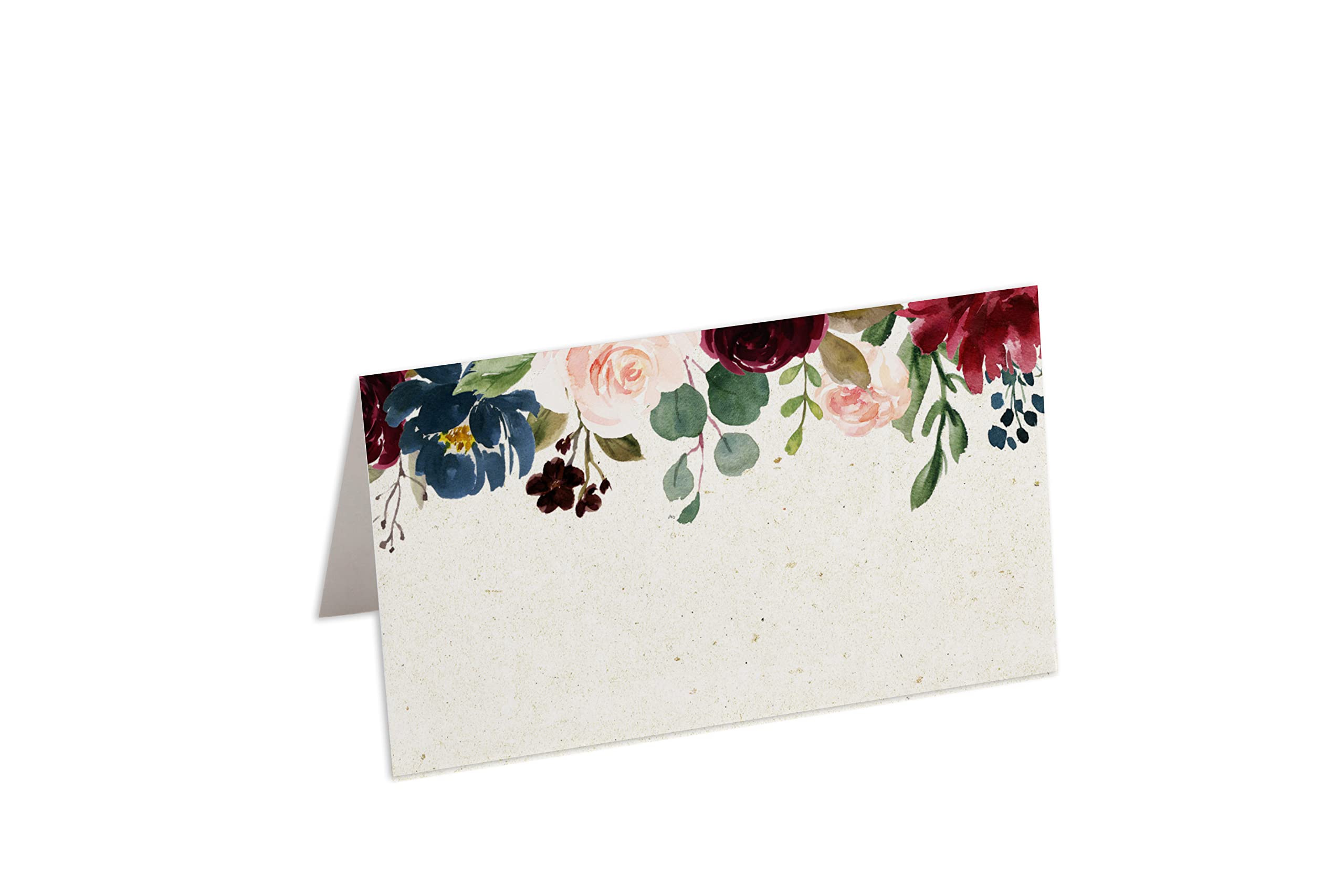 Elegant Rustic Burgundy Place Cards - Pack of 100, 2.5 x 3 Inches - Wedding Seating & Escort Cards - Pre-Scored for Easy Use - Perfect for Weddings, Dinner Parties & Special Events