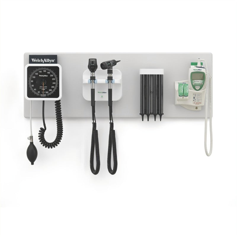 Welch Allyn Green Series 777 Wall Board with Otoscope & Ophthalmoscope - Complete Medical Diagnostic Station for Clinics, Hospitals & Doctor Offices