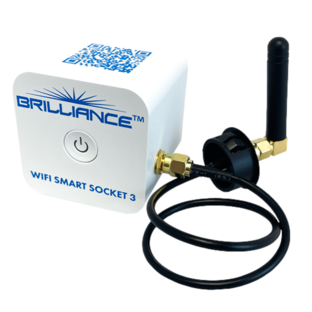 BrillianceLED WiFi Smart Socket 3 - Smart Plug Outlet with Remote Control, Timer & Energy Monitoring - Works with Alexa & Google Home - Perfect for Home Automation, Holiday Lights & Small Appliances