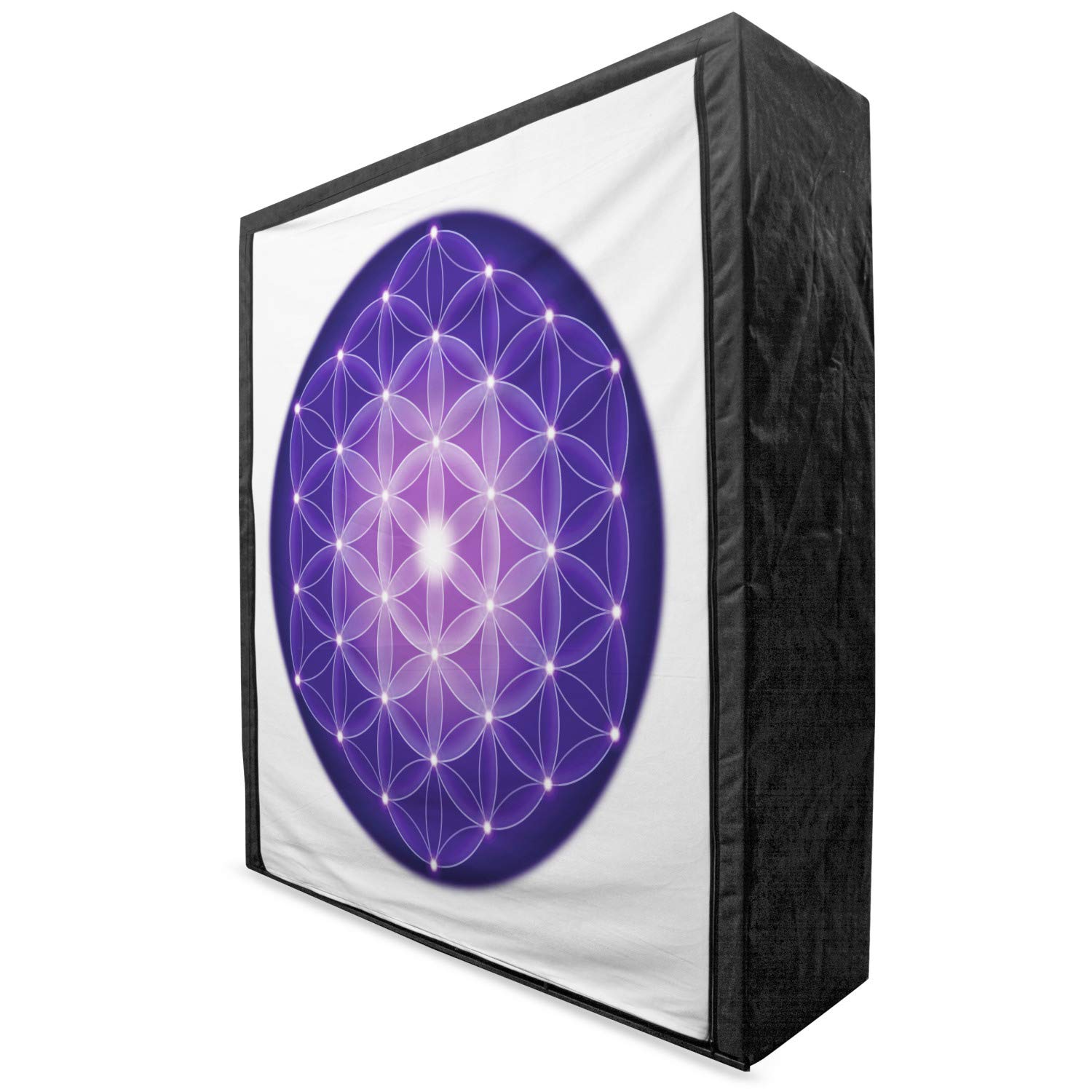 Ambesonne Geometry Portable Fabric Wardrobe with Flower of Life Design - 59