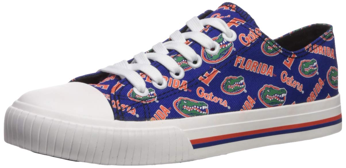 FOCO Women's NCAA College Team Logo Low Top Canvas Sneakers - Comfortable Casual Shoes for School, Sports & Everyday Wear