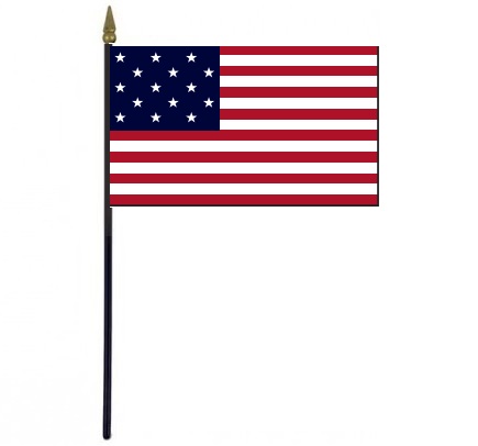 4x6 Inch American Flag Stick - Mini USA Star Spangled Banner Desk Flag for Office, Home, and Car Decor