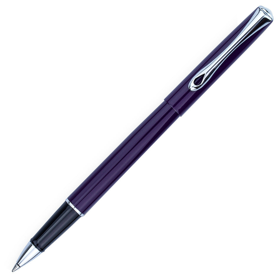 Diplomat Traveller Rollerball Pen - Premium Deep Purple Ink Pen for Writing, Business & Gifts - Perfect for Office Use, Journaling & Signature Signing