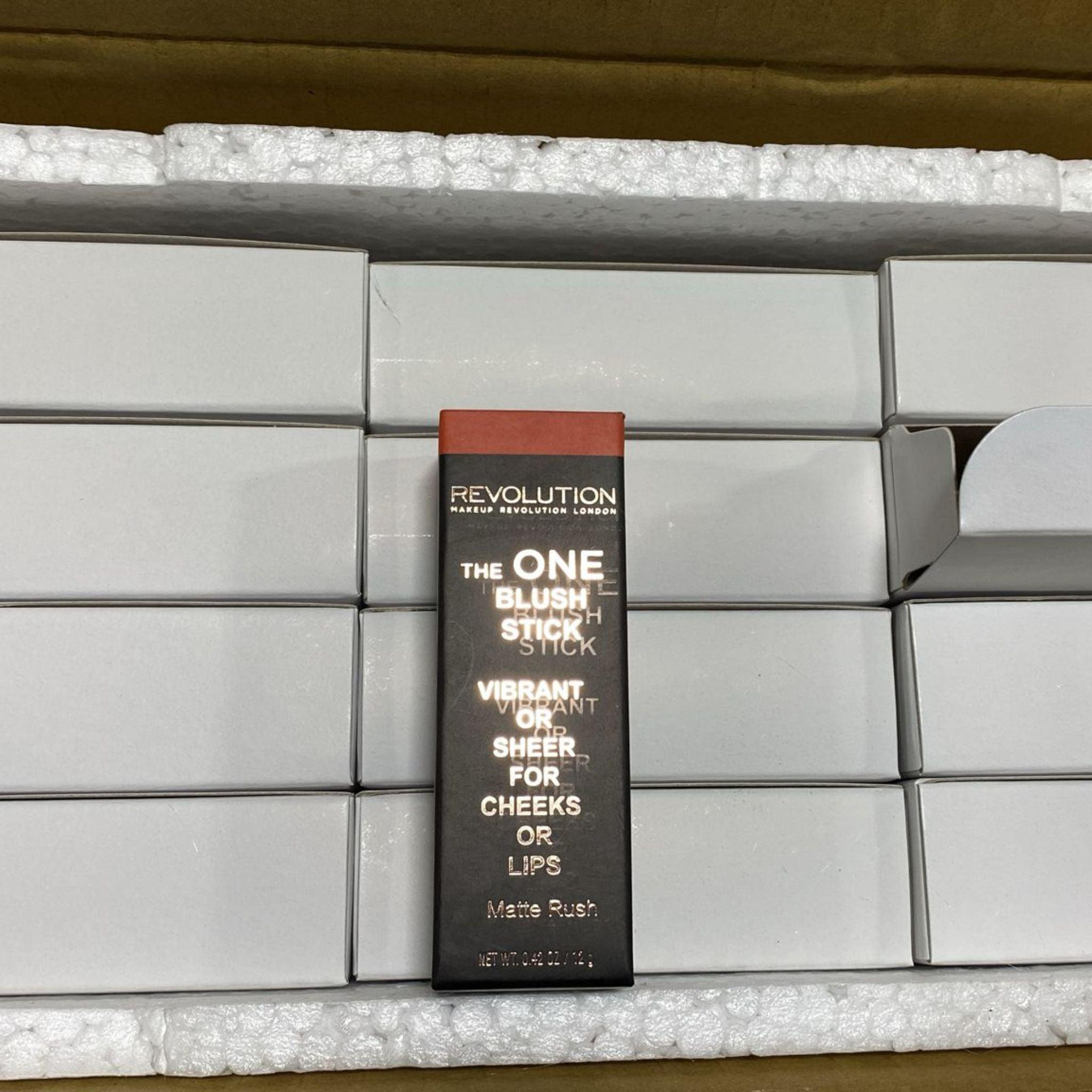 Revolution Makeup London The One Blush Stick - Matte Rush 0.42oz (12g) - 72 Piece Bulk Lot - Creamy Long-Lasting Blush for Cheeks - Perfect for Professional Makeup Artists & Salons