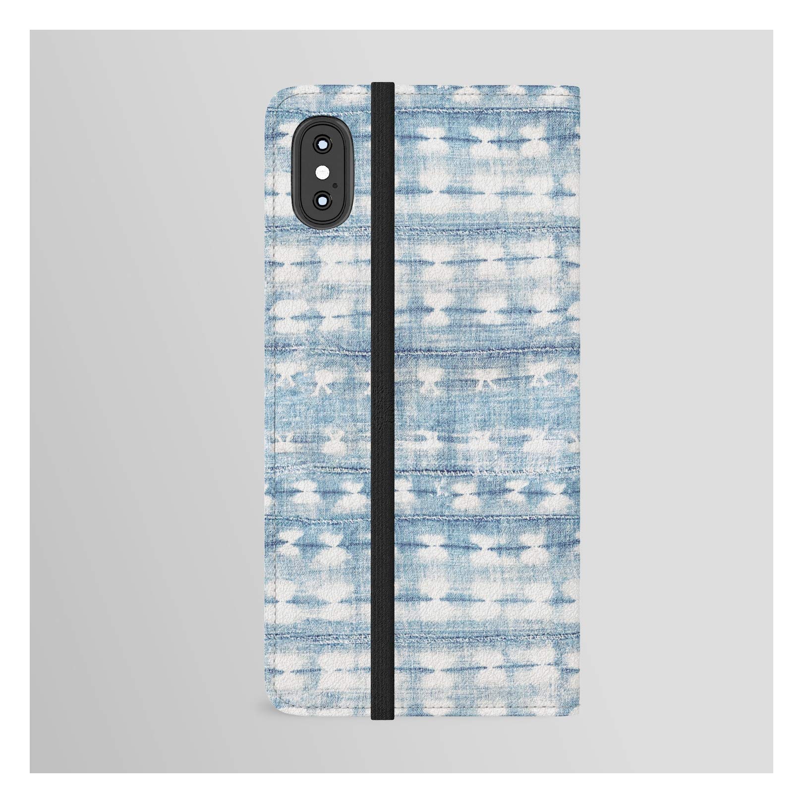 Rustic Indigo iPhone Xs Wallet Case by Alison Janssen - Slim Protective Phone Cover with Card Holder | Perfect for Everyday Use, Travel & Hands-Free Convenience