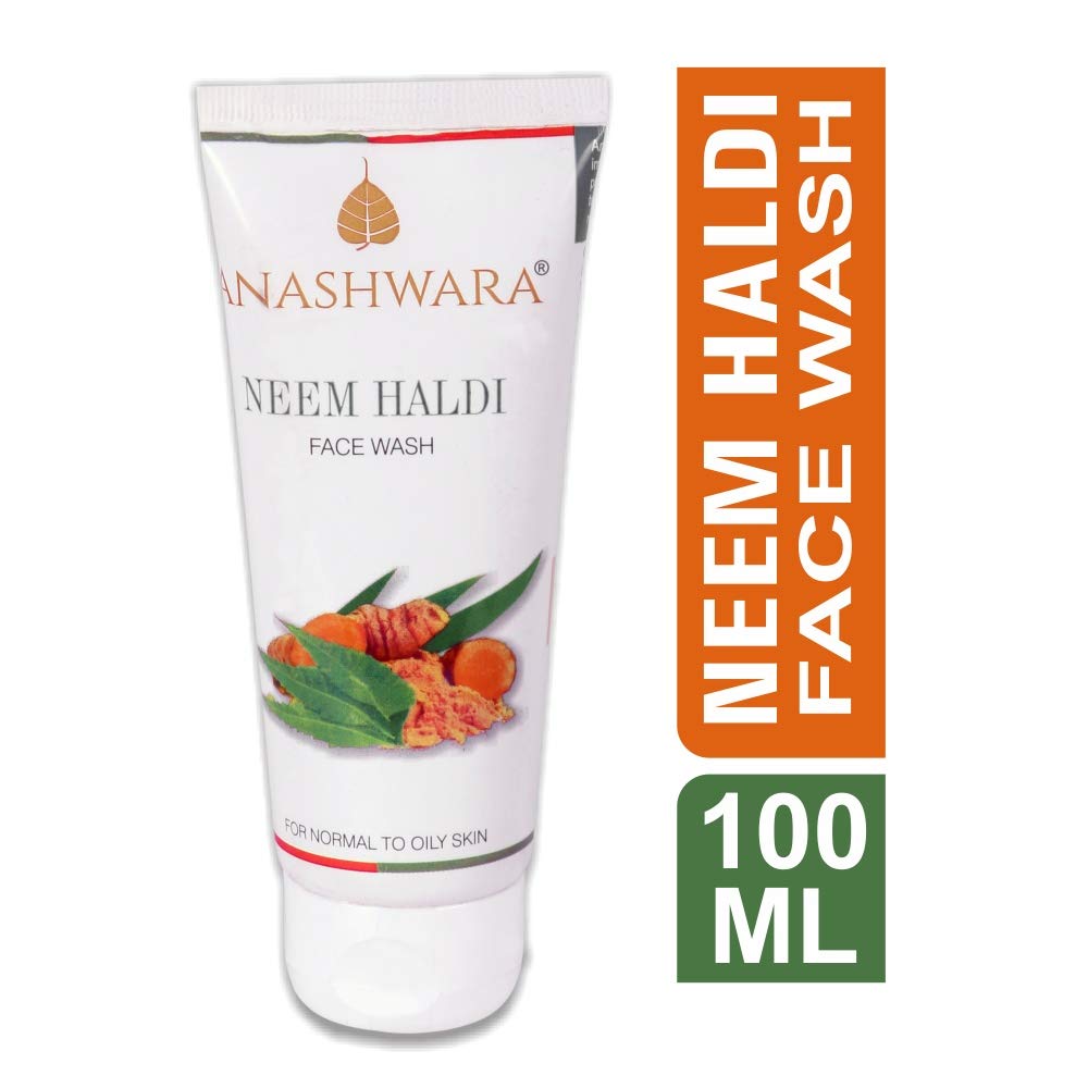 Bio Resurge Life Anashwara Neem & Turmeric Face Wash for Acne & Pimple Treatment - 100ml | Gentle Cleansing for Oily & Sensitive Skin | Daily Skincare Routine