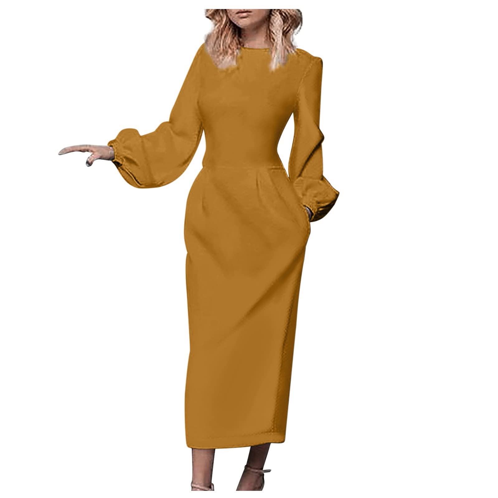 Elegant Vintage Lace Maxi Dress for Women - Perfect Wedding Guest Dress in Yellow | Formal Occasions, Parties & Special Events