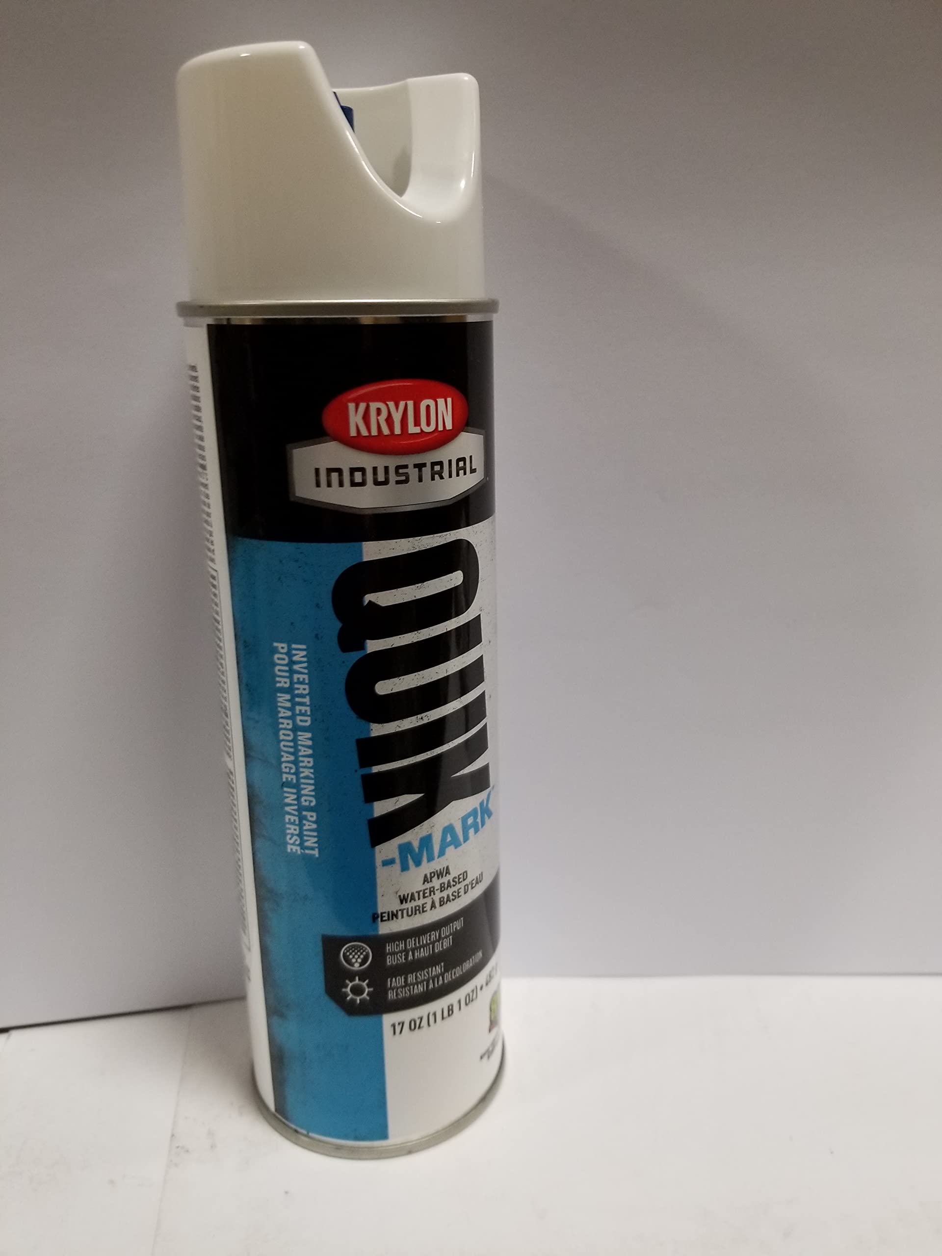 Quik-Mark™ APWA Water-Based Brilliant White Inverted Marking Paint - 12 Pack for Road Construction, Pavement Marking & Safety Line Painting