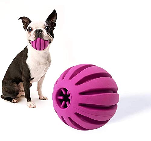 Interactive IQ Dog Treat Ball - Slow Feeder Puzzle Toy for Small, Medium & Large Dogs - Rubber Food Dispensing Ball to Reduce Boredom & Anxiety - Perfect for Training, Teething & Mental Stimulation (Great for Indoor Play & Outdoor Activities)
