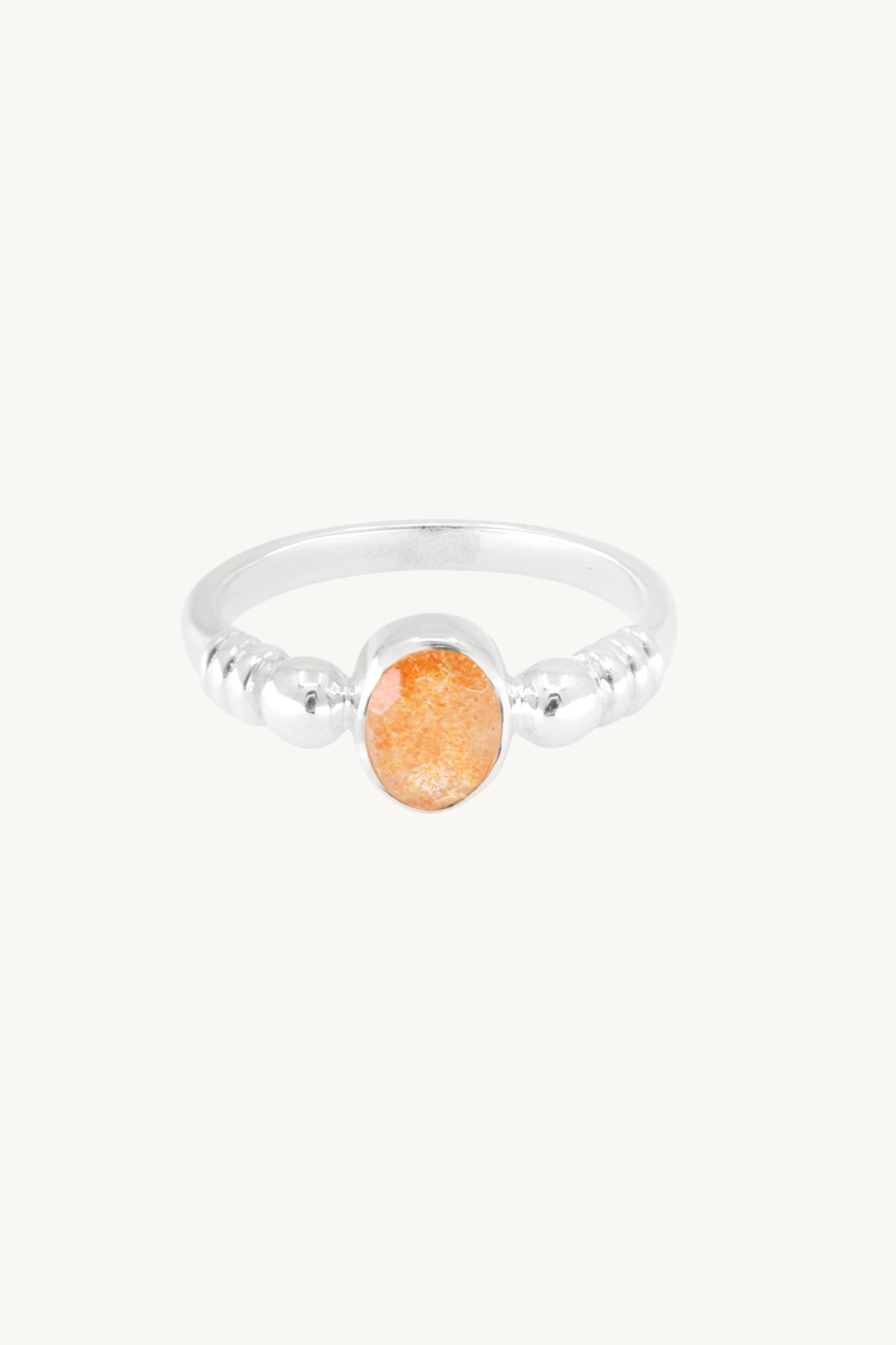 Harper Sunstone Silver Ring for Women - Elegant Sterling Silver Jewelry with Natural Sunstone Gemstone | Perfect for Everyday Wear, Gifts & Special Occasions