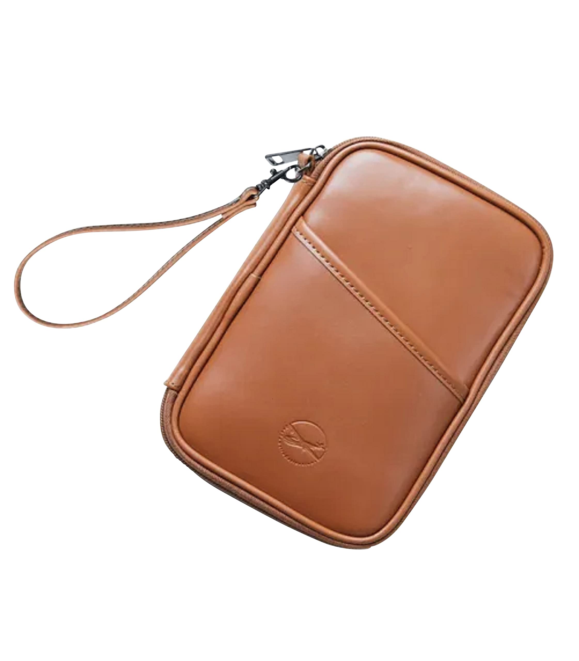 Voyageur RFID Blocking Travel Wallet for Men & Women - Slim Leather Passport Holder with Multiple Card Slots - Perfect for Airports, Business Trips & Vacations (Desert Camel)