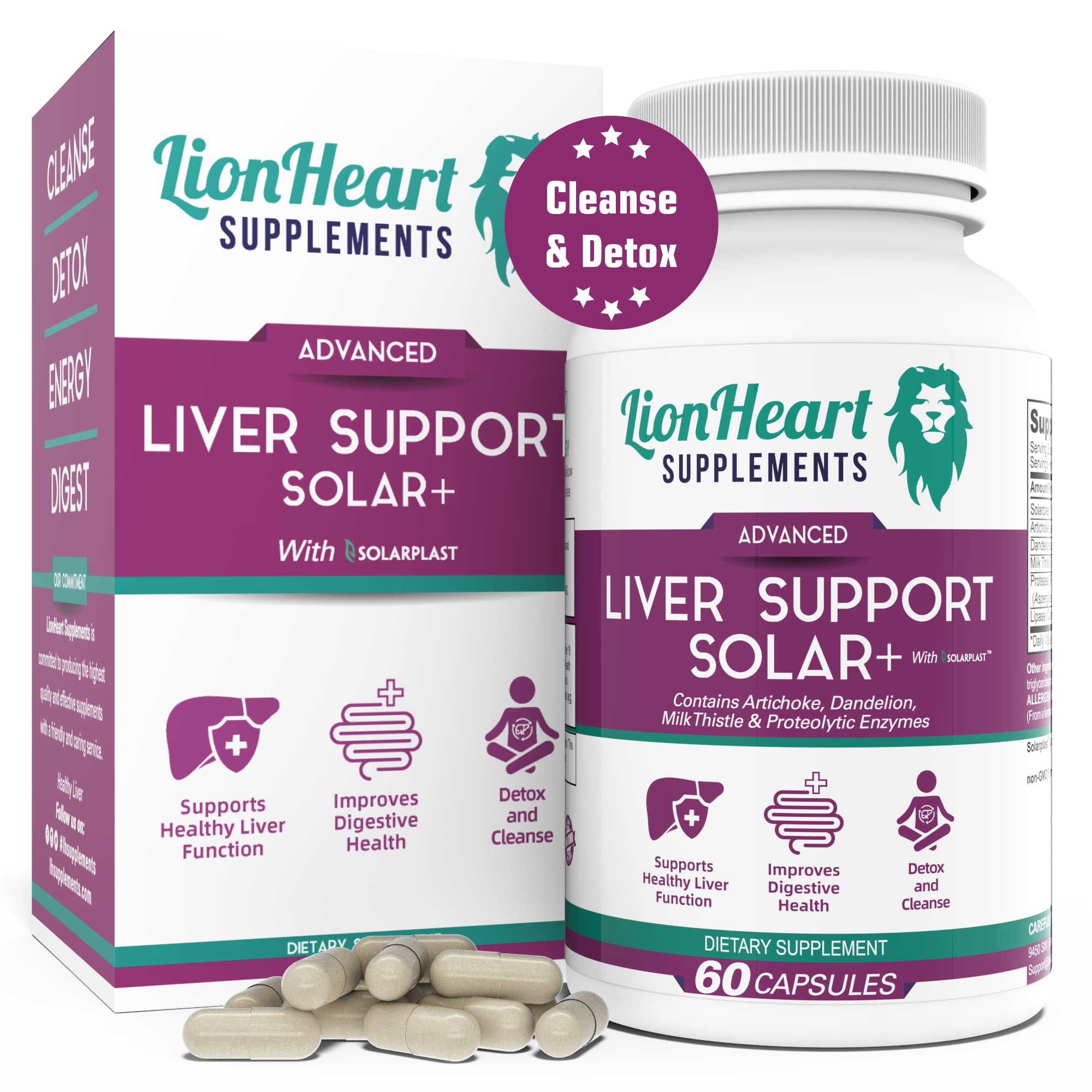 Liver Support Detox Cleanse & Repair Supplement - Doctor Formulated No Gallbladder Formula with Milk Thistle | Stone Breaker Capsules for Fatigue Relief & Liver Health | Ideal for Post-Detox Recovery & Daily Wellness Support