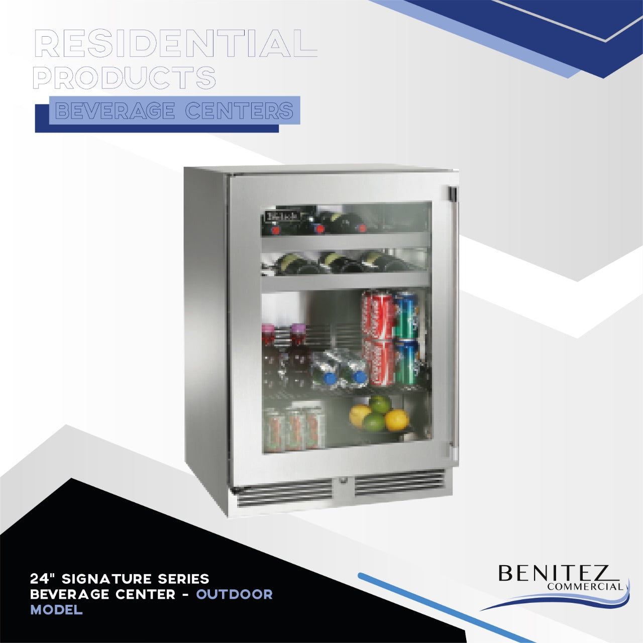 24 Bottle Signature Series Beverage Center - Outdoor Rated for Patio, Deck, or Backyard Entertaining