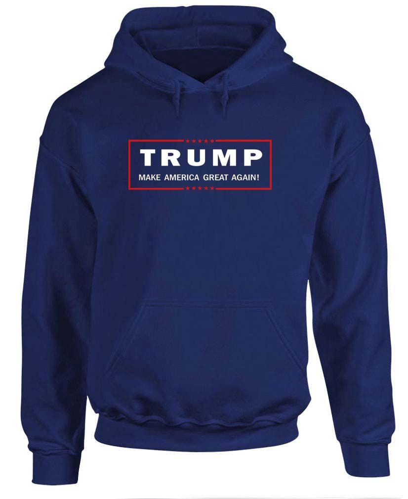 Donald Trump 2024 President Fleece Pullover Hoodie - Patriotic 'Make America Great' Sweatshirt for Supporters, Campaign & Political Events