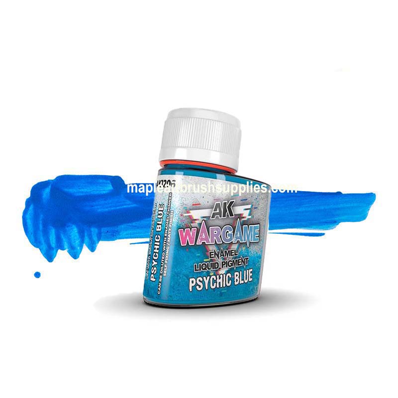 AK Psychic Blue Wargame Liquid Pigments - High-Quality Acrylic Paint for Miniature Models & Tabletop Gaming - Perfect for Warhammer, D&D, and Model Painting