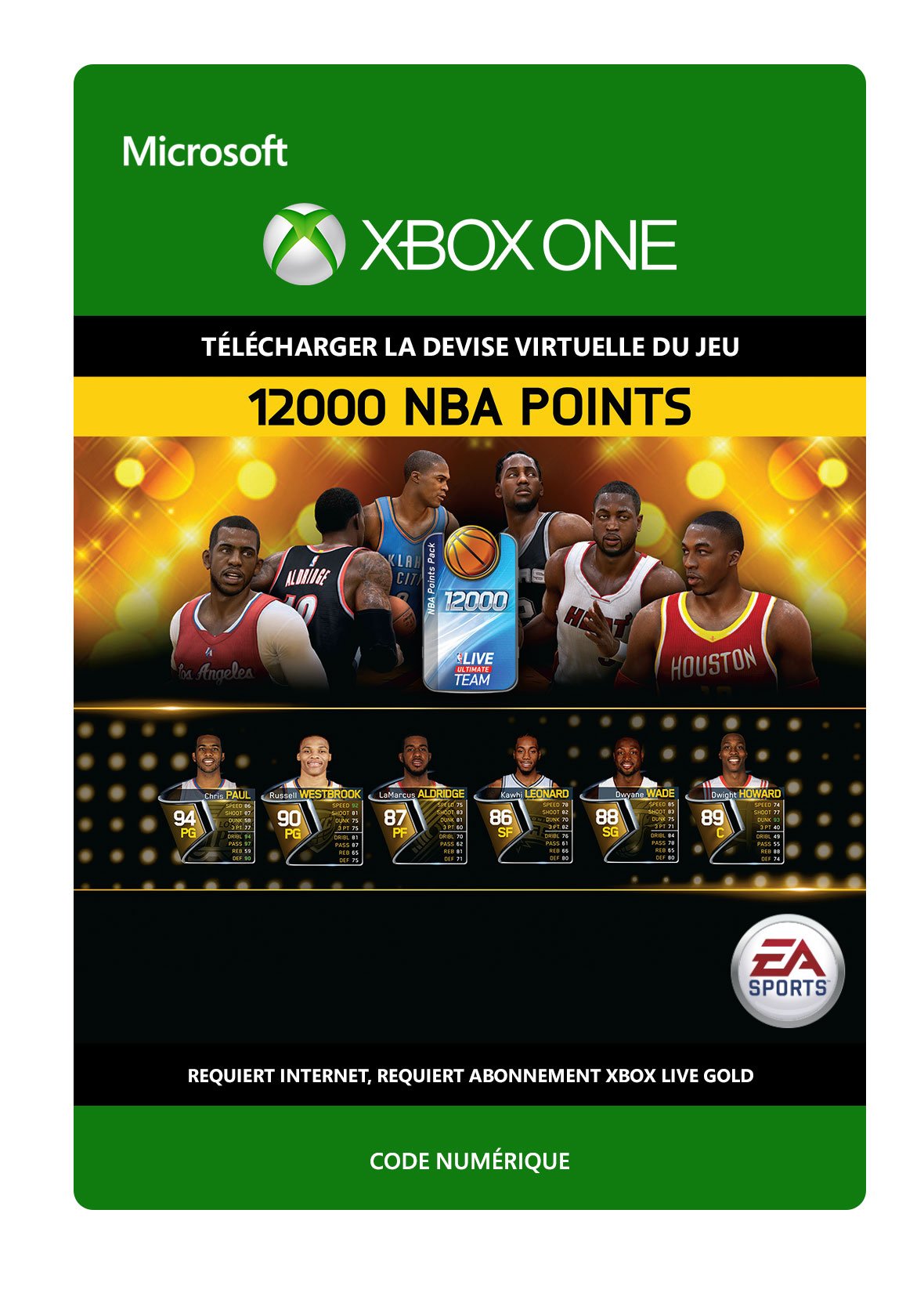 NBA Live 15: 12,000 NBA Points Digital Download Code for Xbox One - Enhance Your Gaming Experience with Bonus Points for Ultimate NBA Action