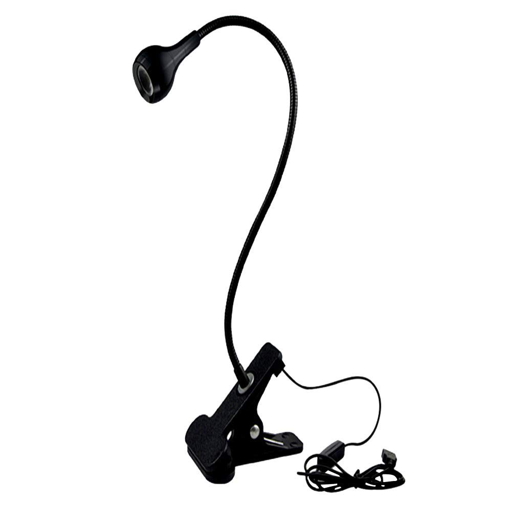 Flexible LED Clip-On Reading Light with USB Power - Adjustable Desk Lamp for Study, Bed, Table, Nursery & Christmas Decor (Black, One Size) - Perfect for Night Reading, Feeding & Room Ambiance