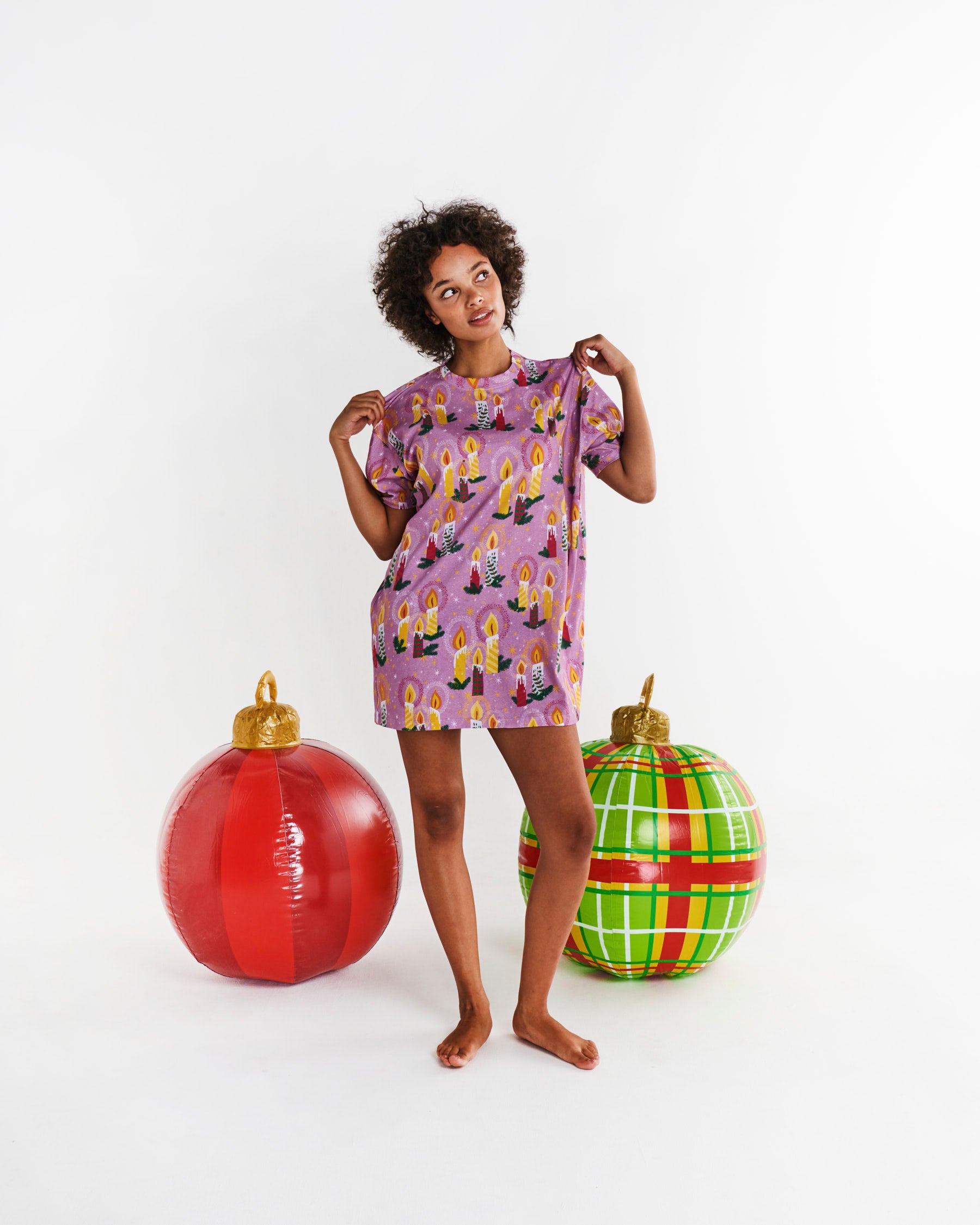 Organic Cotton Oversized T-Shirt Nightie for Women - Soft & Comfortable Sleepwear for Relaxing at Home or Lounging