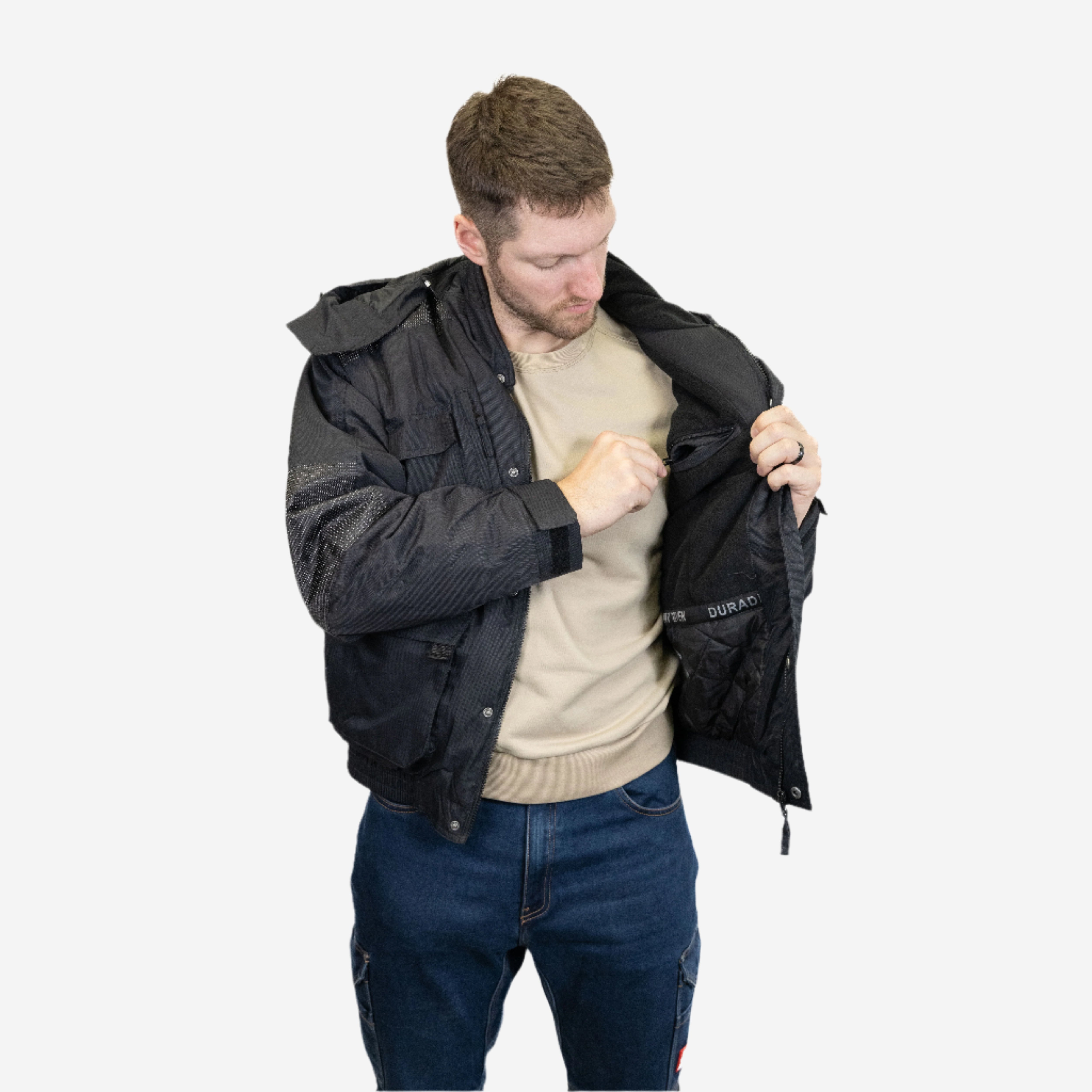 DuraDrive Eisenhower Jacket - Men's Vintage Military Style Bomber Jacket with Warm Fleece Lining | Perfect for Outdoor Adventures, Casual Wear & Cold Weather Fashion