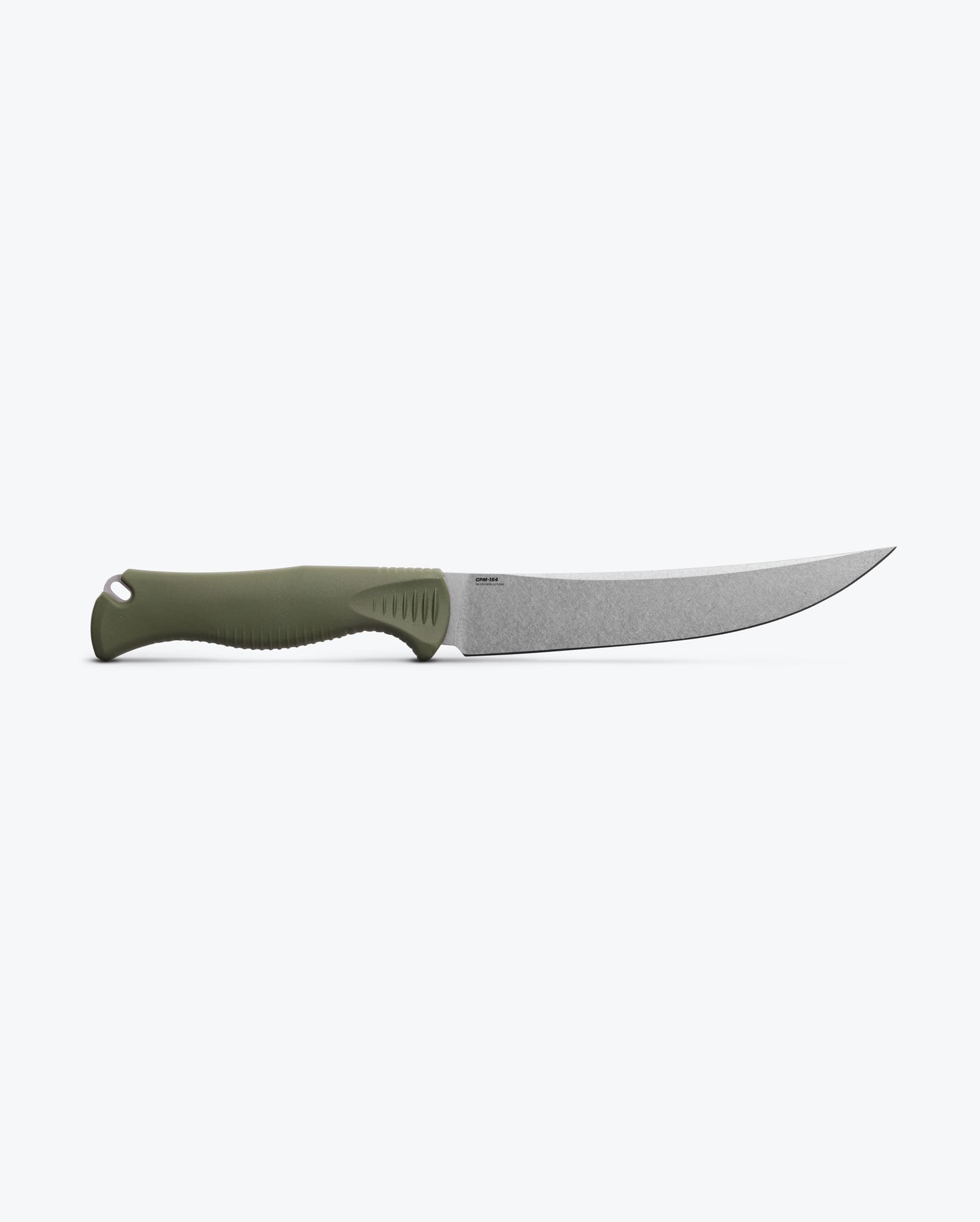 Meatcrafter® Dark Olive Santoprene® 6 Trailing Point Knife - Professional Kitchen Tool for Butchering, Hunting & Outdoor Cooking