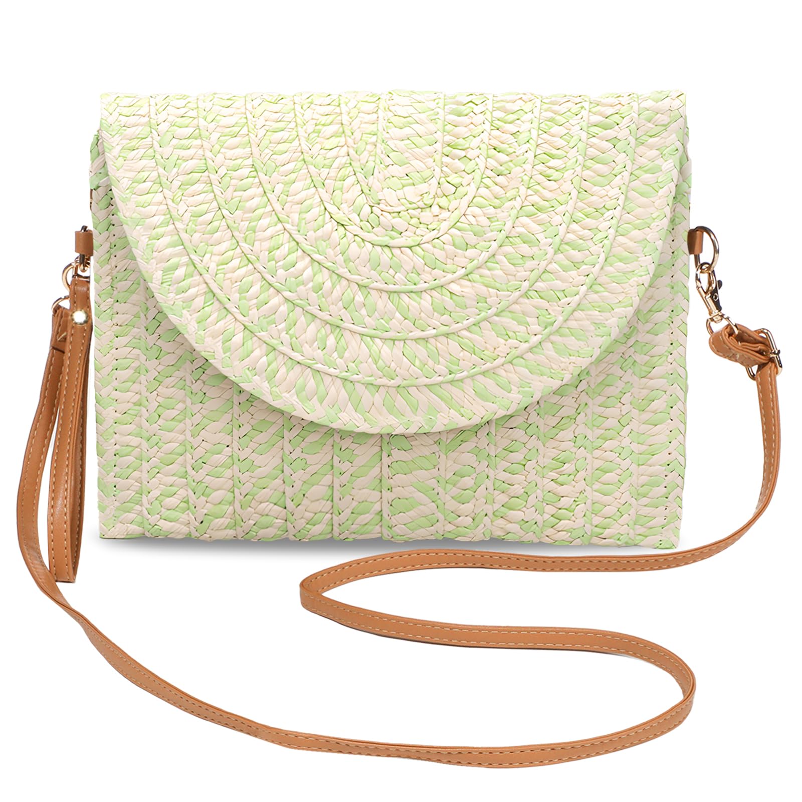 Stylish Woven Envelope Clutch Bag for Women - Elegant Crossbody Purse for Parties, Weddings & Evening Events | Fashionable Small Handbag for Daily Use