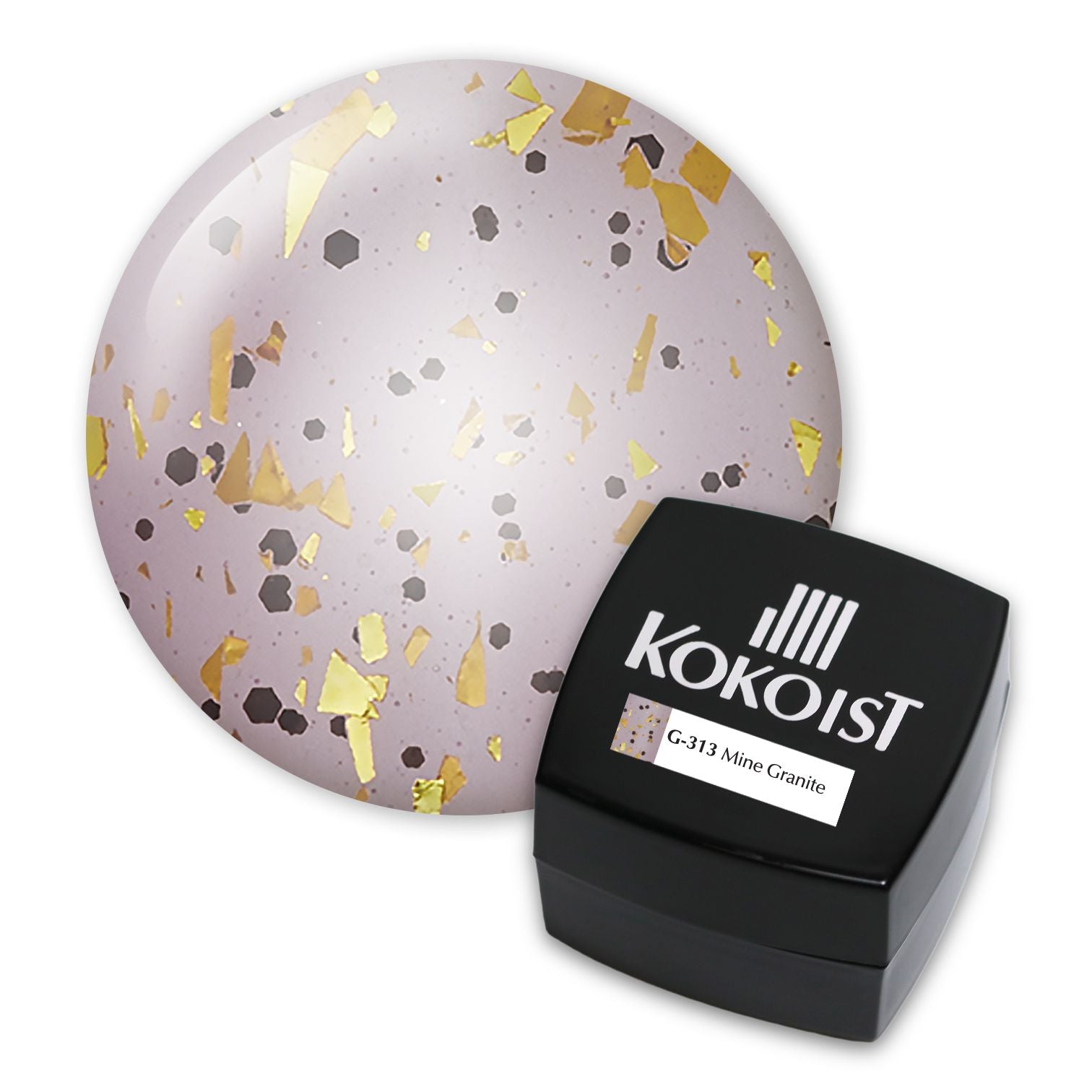 Kokoist G 313 Mine Granite Gel Polish - Long Lasting Nail Polish for Professional Salon & Home Manicure | Perfect for Special Occasions & Everyday Wear
