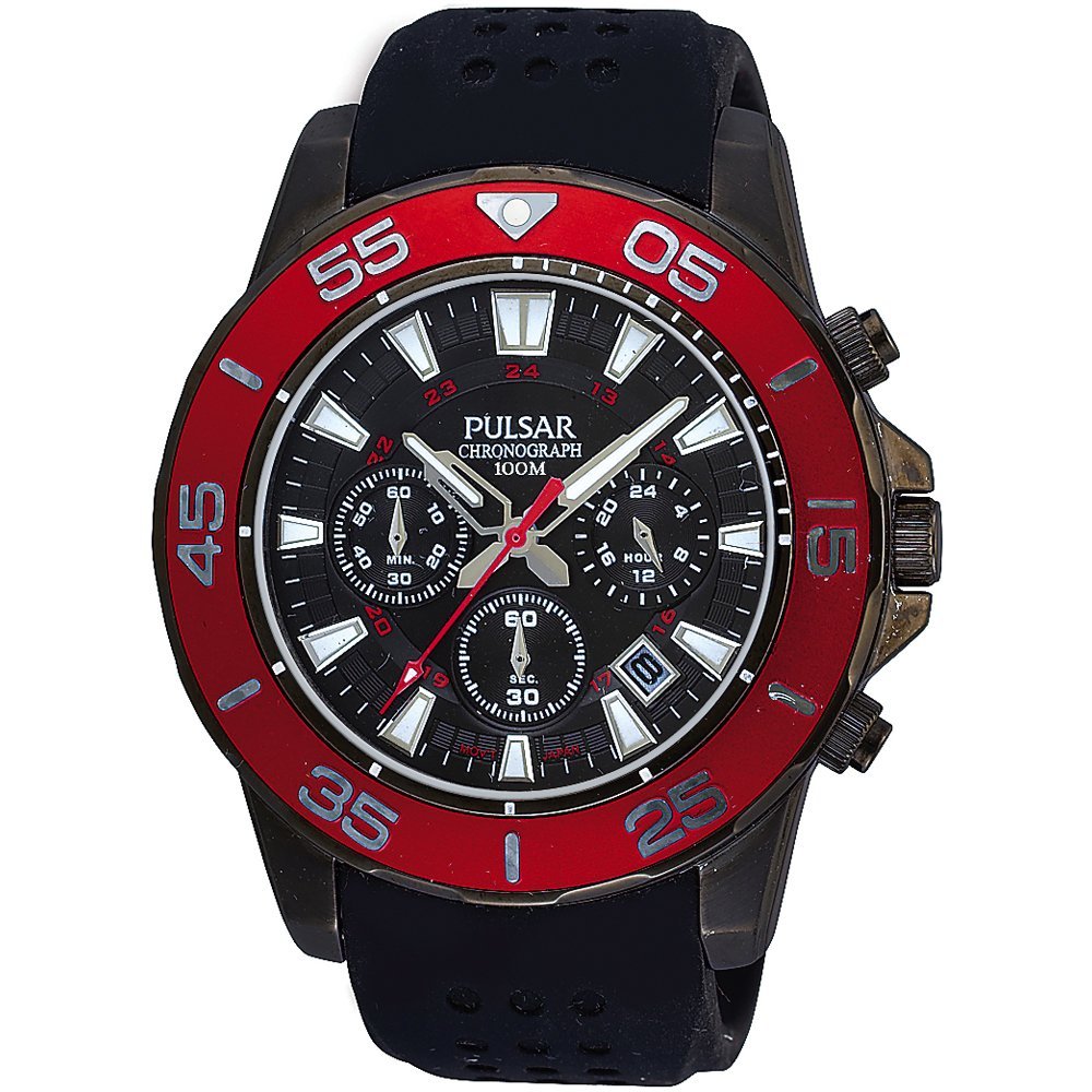 Pulsar Sports Men's Analog Quartz Watch with Durable Rubber Strap PT3137X1 - Perfect for Running, Gym & Outdoor Activities