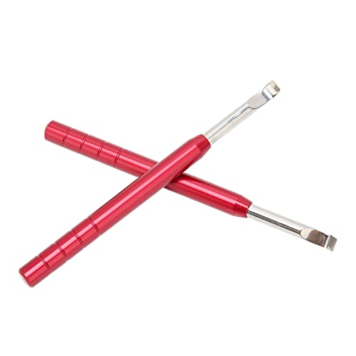 2pcs Stainless Steel Watch Hands Remover Tool - 5mm Width 113mm Long, Red Rustproof Anti-Slip Pin Lever for Watch Repair, Replacement & Maintenance - Perfect for Watchmakers & DIY Enthusiasts