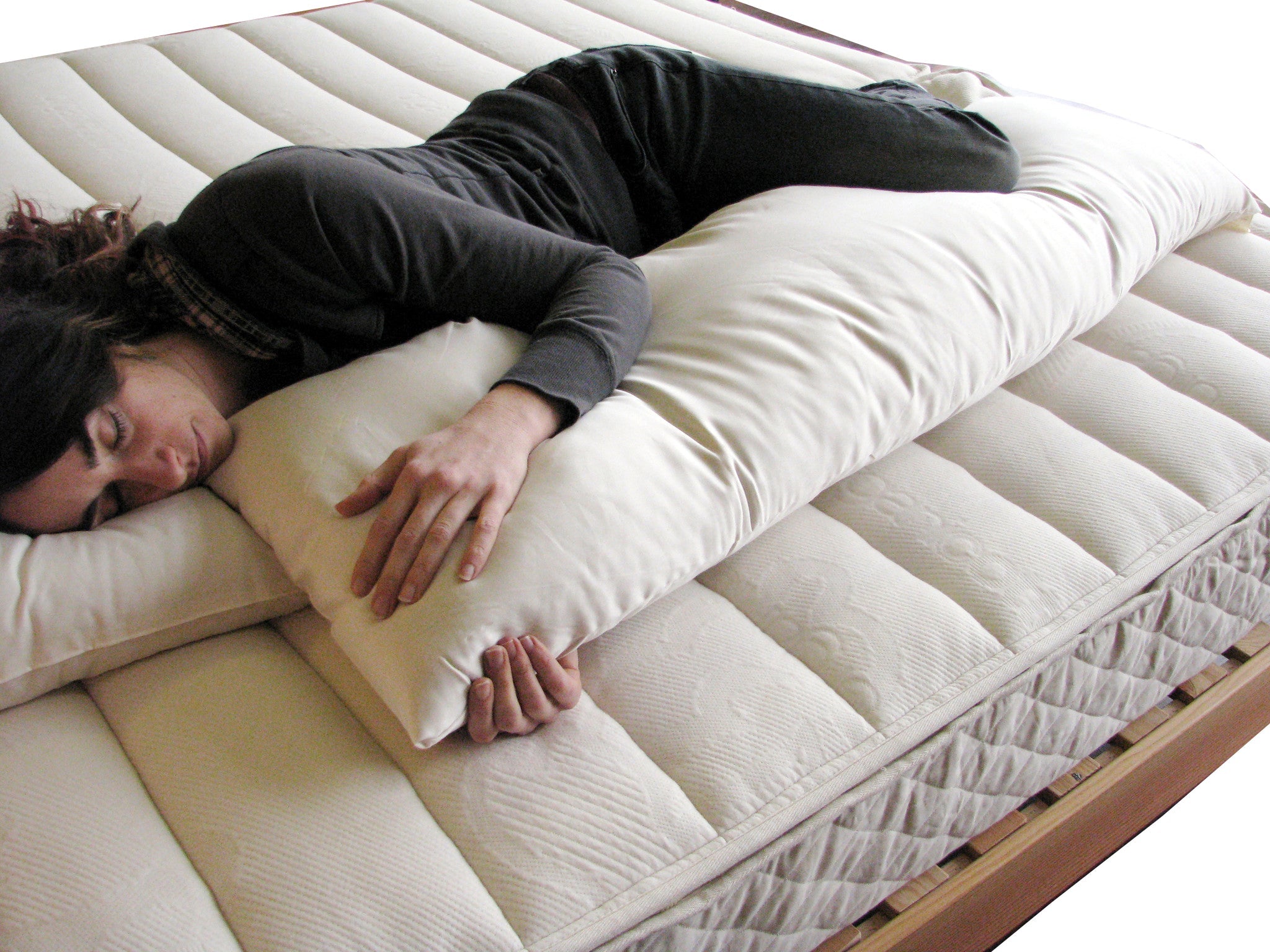 Premium Body Pillow with Soft Wool Filling - Ultra Comfortable Support for Sleeping, Lounging & Pregnancy Care