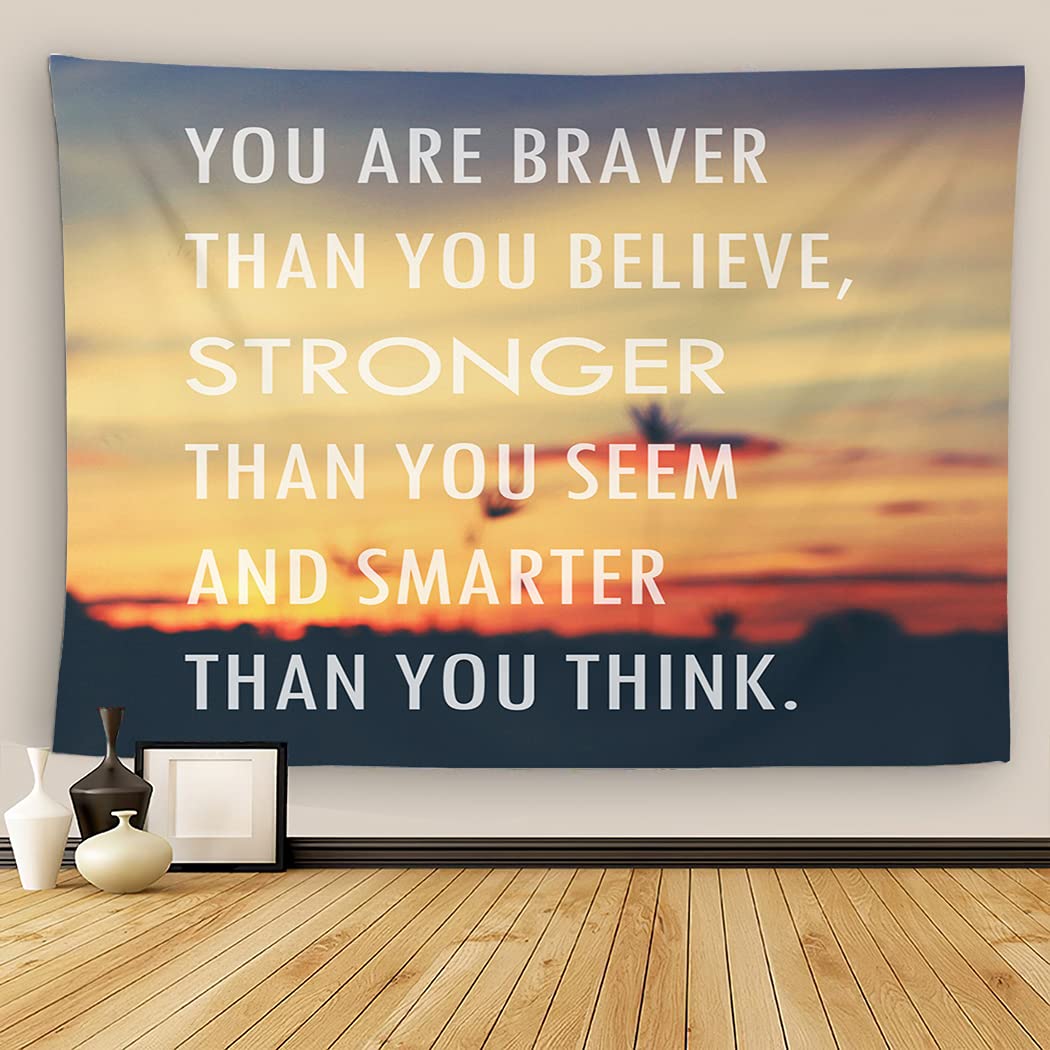 Life Quote Tapestry Wall Hanging - Inspirational Motivational Wall Art with Nature Design for Bedroom, Living Room & Outdoor Decor (28x37 Inch) - Perfect for Meditation Spaces, Dorm Rooms & Boho Home Decor