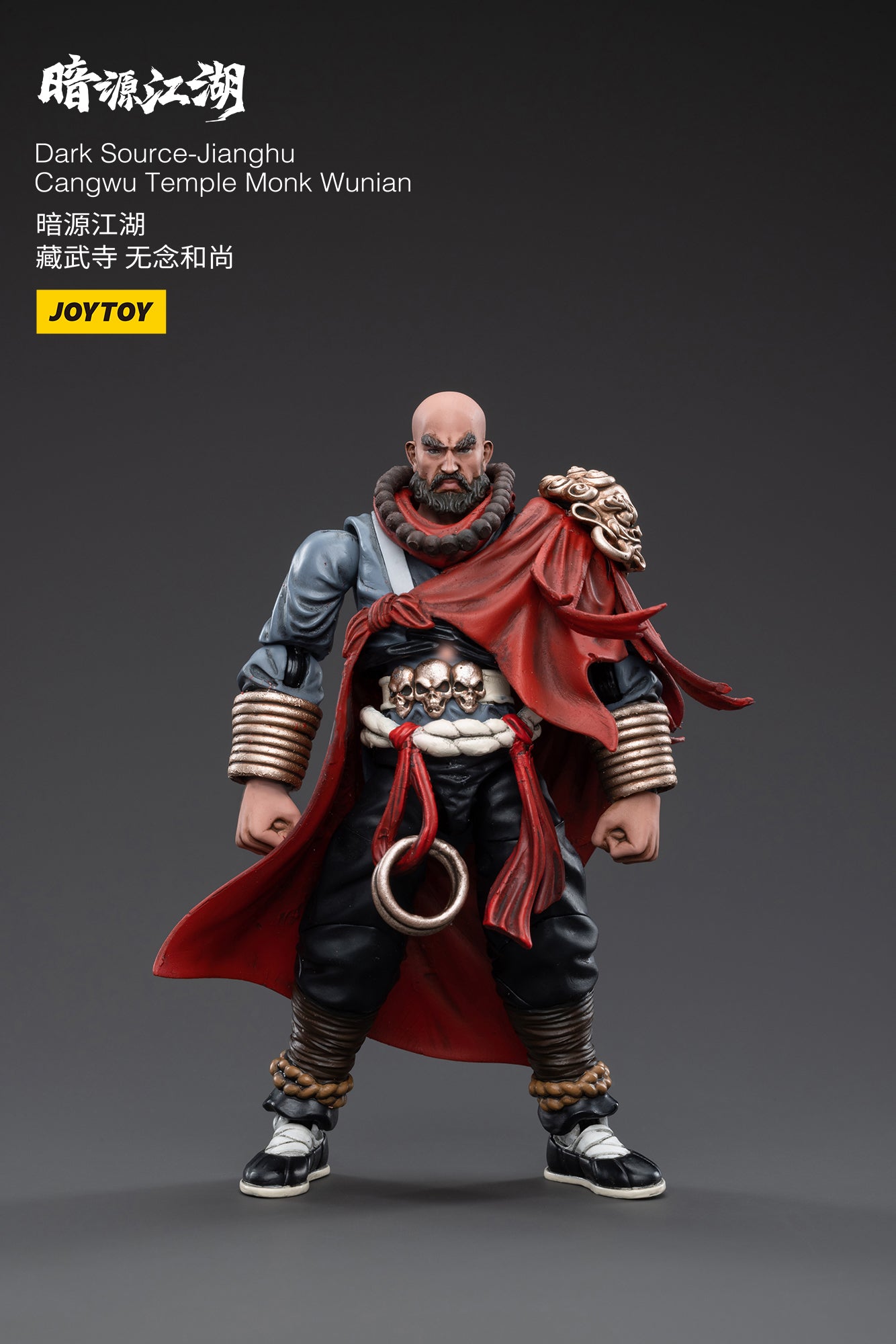 1/18 JOYTOY 3.75 Inch Dark Source Jianghu Cangwu Temple Monk Wunian Action Figure - Collectible Toy for Display, Photography & Martial Arts Enthusiasts