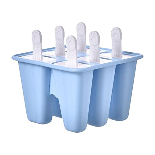 6 Grids Food Grade Silicone Ice Pop Molds - BPA Free DIY Popsicle Maker for Kids, Reusable Frozen Treat Tray for Homemade Ice Cream, Yogurt & Juice - Perfect for Summer Snacks, Parties & Healthy Desserts