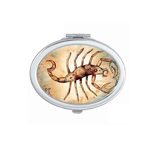 DIYthinker Portable Foldable Double-Sided Makeup Mirror - Scorpio Zodiac Constellation Design for November & October Birthdays | Perfect for Travel, Vanity, and Gift Giving