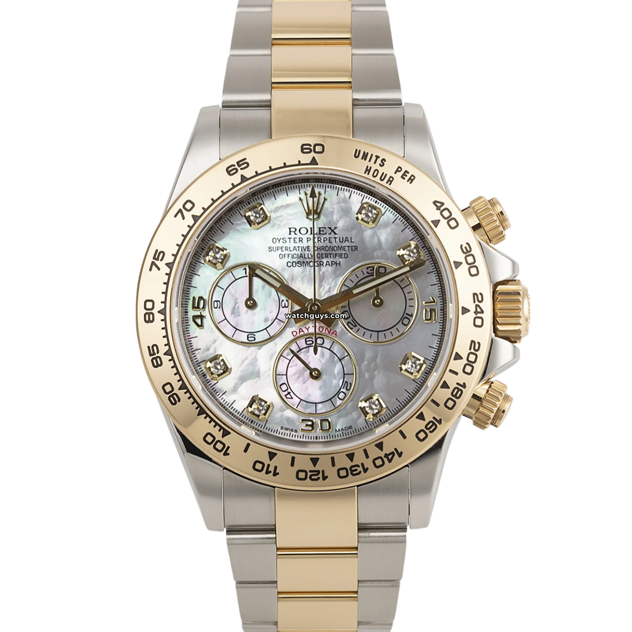 Rolex Daytona 116503 Men's Watch with Diamond Bezel & Mother of Pearl Dial - Luxury Timepiece for Business, Gifts & Special Occasions
