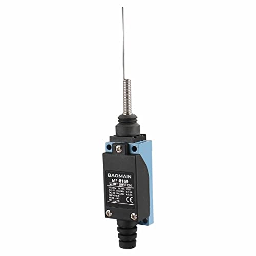 Baomain ME-8169 1NC 1NO Flexible Coil Spring Actuator Momentary Limit Switch - Compatible with CNC Mills, 3D Printers, Industrial Machinery | Perfect for Door Safety Switches, Equipment Protection & Automation Control