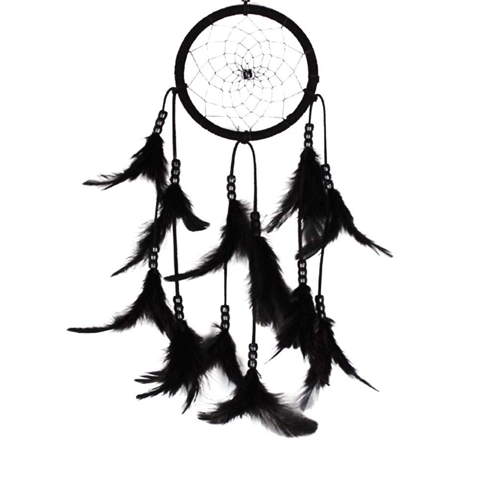 Feather Dream Catcher Wall Hanging - Handmade Home Decor for Bedroom & Outdoor