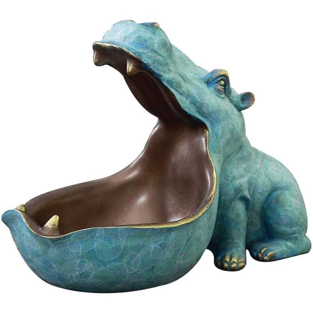 Big Mouth Hippo Resin Storage Bowl - Cute Desktop Organizer for Keys, Coins, Jewelry & Phone - Home Decor Gift for Women & Men - Perfect for Office, Living Room & Bedroom Organization