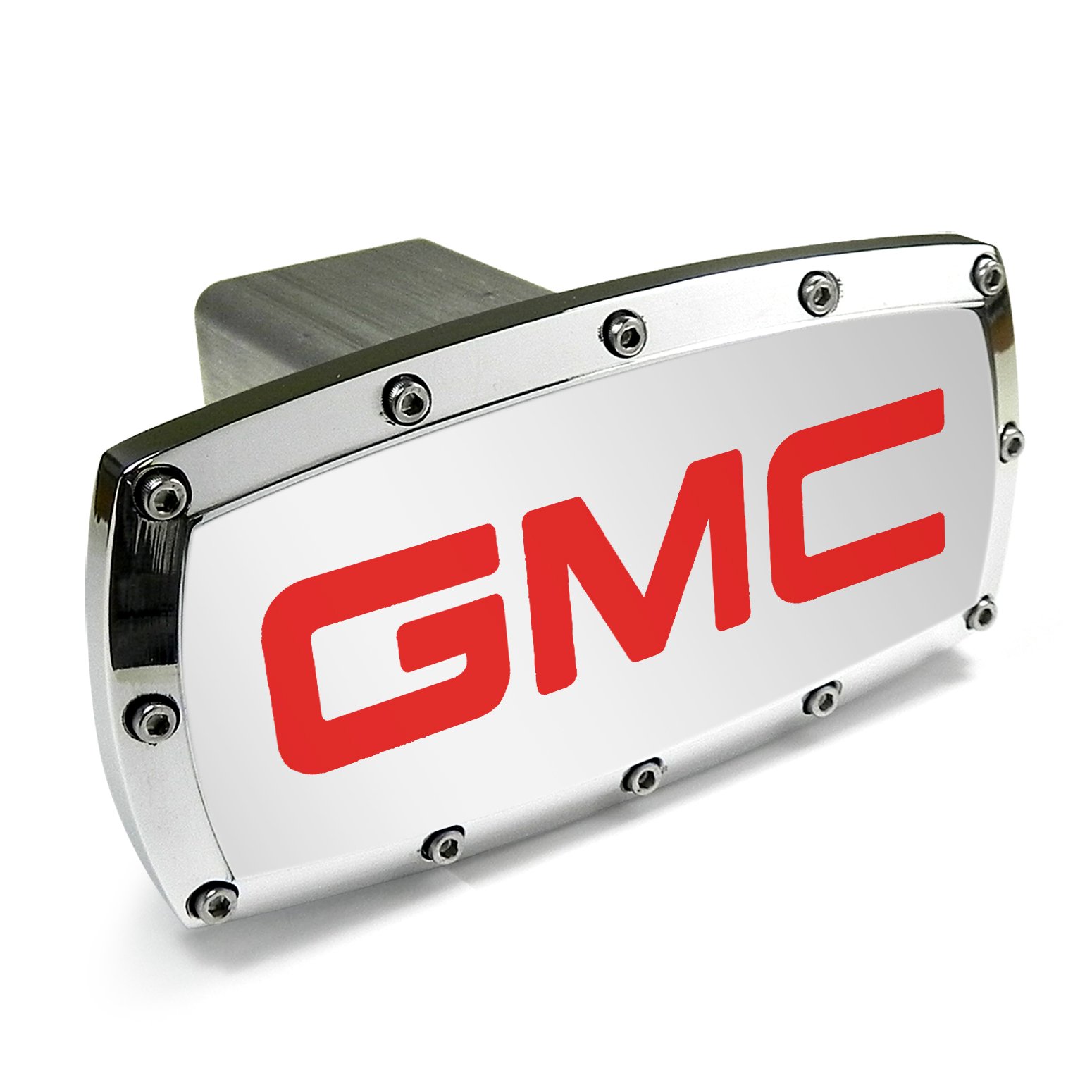 GMC Red Engraved Billet Aluminum Tow Hitch Cover - Durable Truck Accessory for GMC Sierra, Silverado & More - Perfect for Off-Roading, Camping & Towing Protection