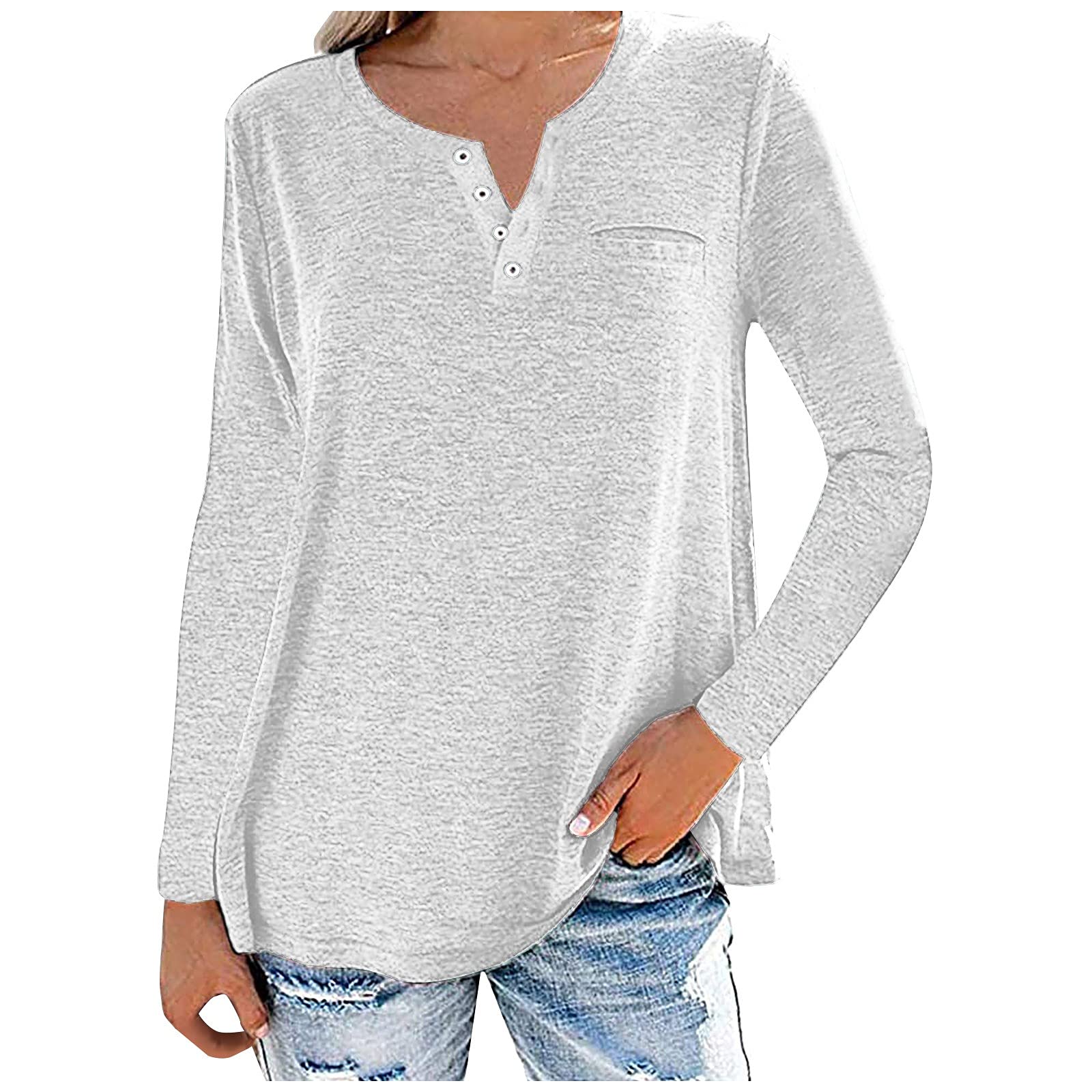 SERYU Women's Waffle Knit Long Sleeve V-Neck Loose Fit Pullover Sweater - Cozy Warm Casual Tee for Fall & Winter Outfits, Layering, and Everyday Wear