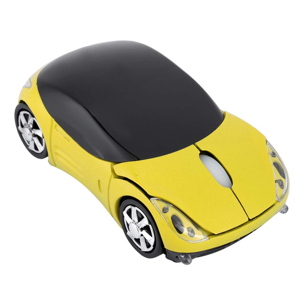 Sutinna 2.4G Wireless Optical Mouse - 1600DPI Plug & Play USB Mouse for Windows PC, Laptop, Tablet - Ergonomic Design for Gaming, Office & Home Use (Yellow)