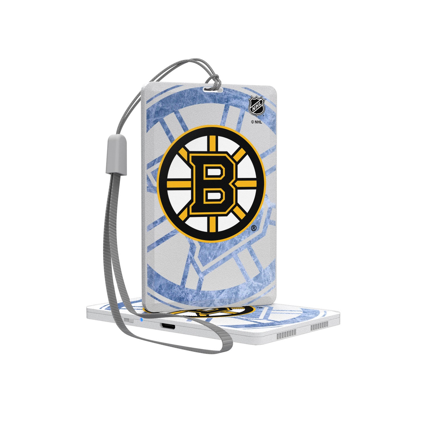 Boston Bruins NHL Bluetooth Mini Speaker - Portable Wireless Credit Card-Sized Speaker for Hockey Fans - Perfect for Home, Office, and Game Day Parties