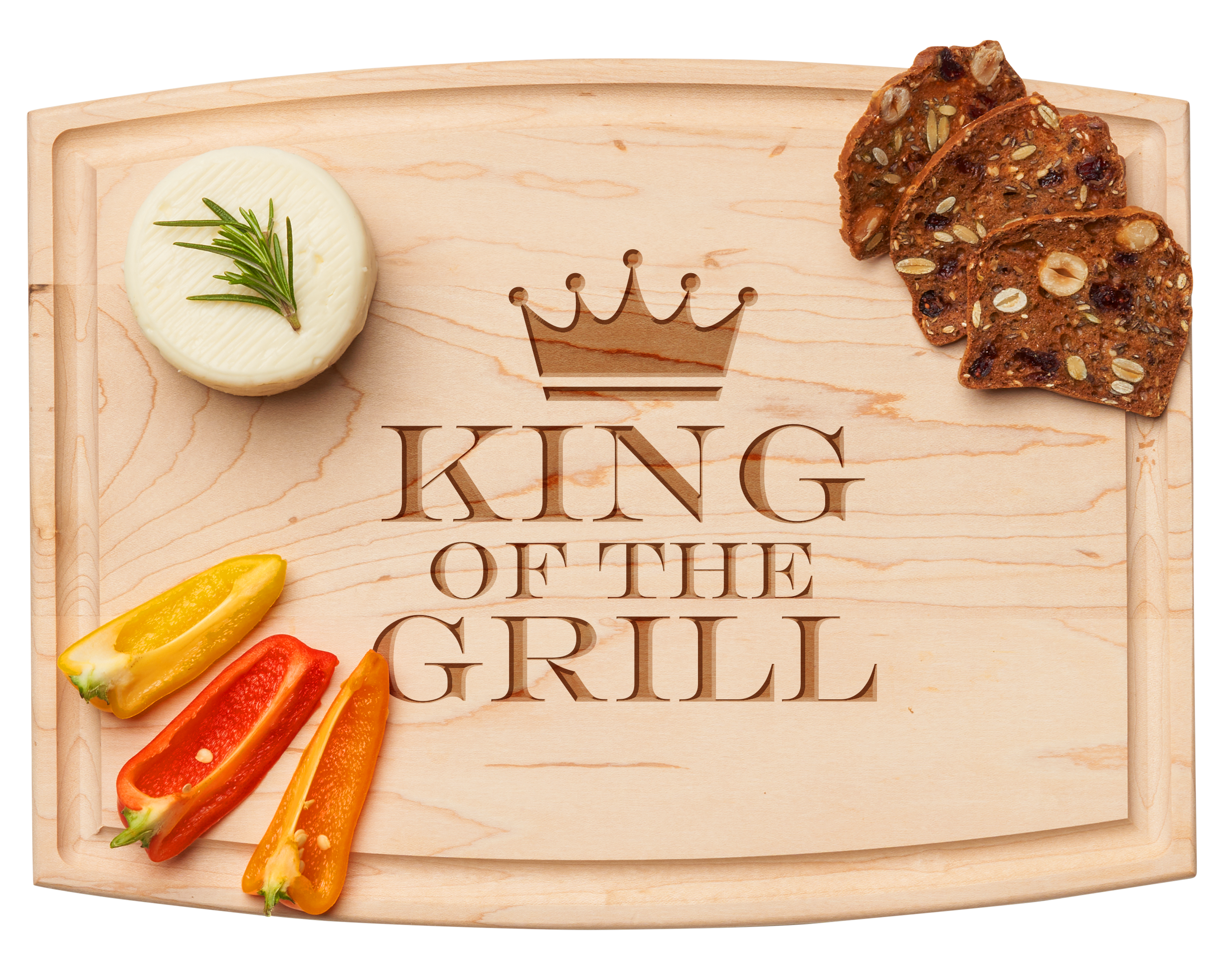 Premium Arched Artisan Maple Wood Cutting Board - 12
